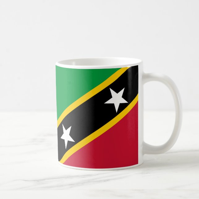 Saint Kitts Flagga Ceramic Mugg (Höger)