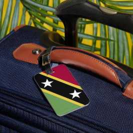 Saint Kitts och Nevis flagga Bagagebricka
