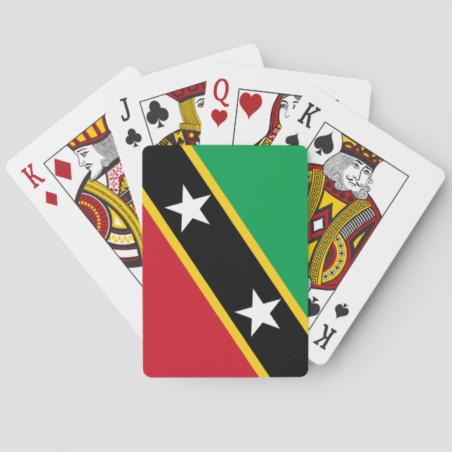 Saint Kitts och Nevis Flagga Casinokort (Baksidan)