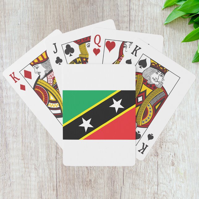 Saint Kitts och Nevis Flagga Casinokort (Skapare uppladdad)