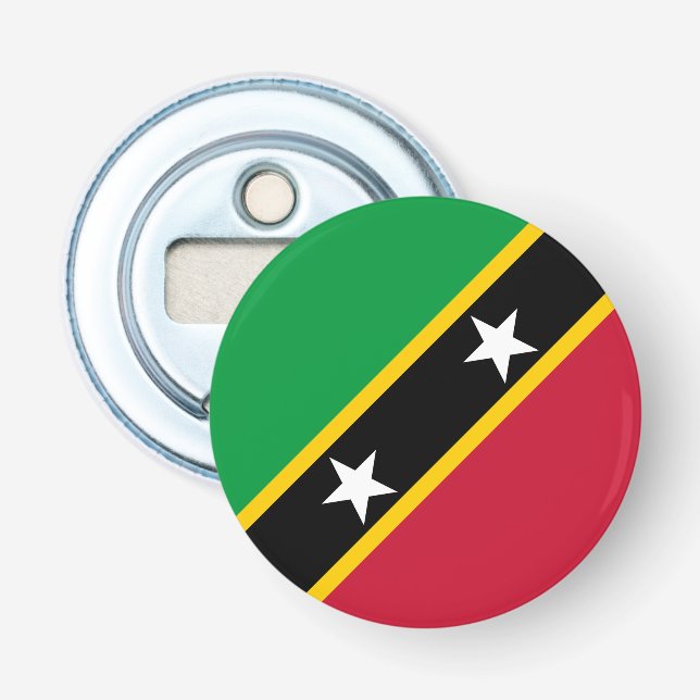 Saint Kitts och Nevis flagga Flasköppnare (Framsidan)