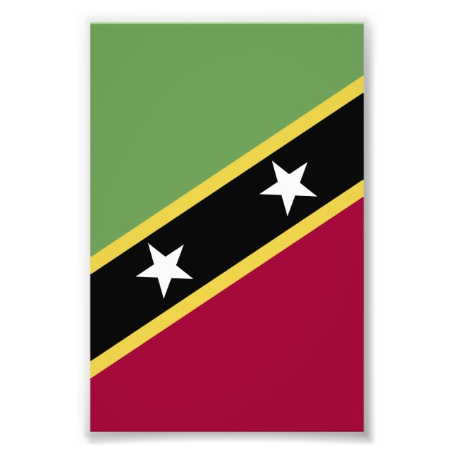 Saint Kitts och Nevis flagga Fototryck (Framsidan)