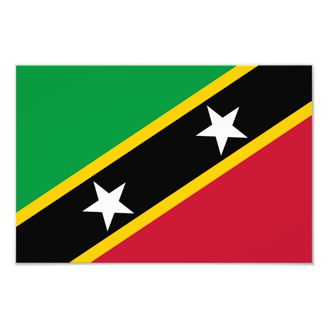Saint Kitts och Nevis Flagga Fototryck (Framsidan)