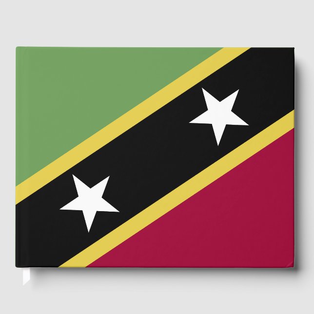 Saint Kitts och Nevis flagga Gästböcker (Framsida)