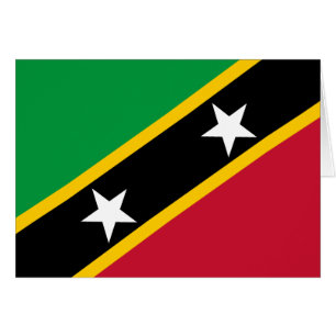 Saint Kitts och Nevis Flagga Hälsningskort
