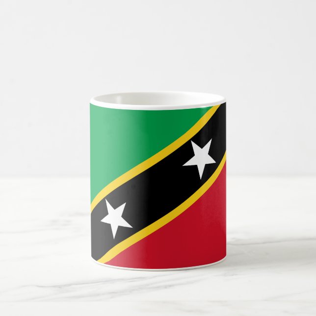 Saint Kitts och Nevis Flagga Kaffemugg (Center)