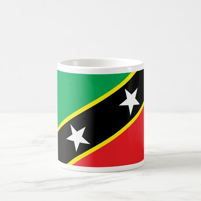 Saint Kitts och Nevis Flagga Kaffemugg (Skapare uppladdad)