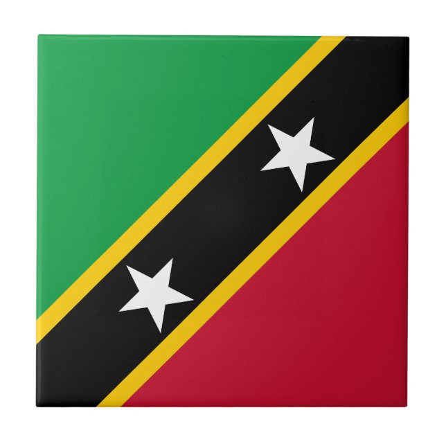 Saint Kitts och Nevis flagga Kakelplatta (Framsidan)