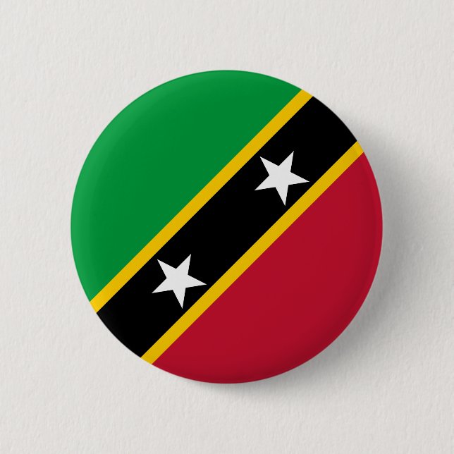 Saint Kitts och Nevis flagga Knapp (Framsida)