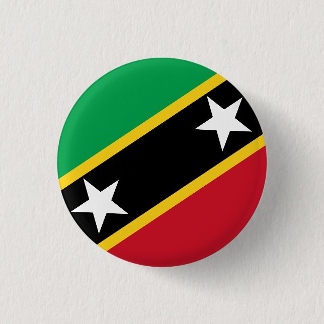 Saint Kitts och Nevis Flagga Knapp (Framsida)