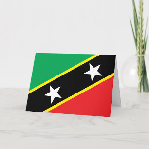 Saint Kitts och Nevis Flagga Kort