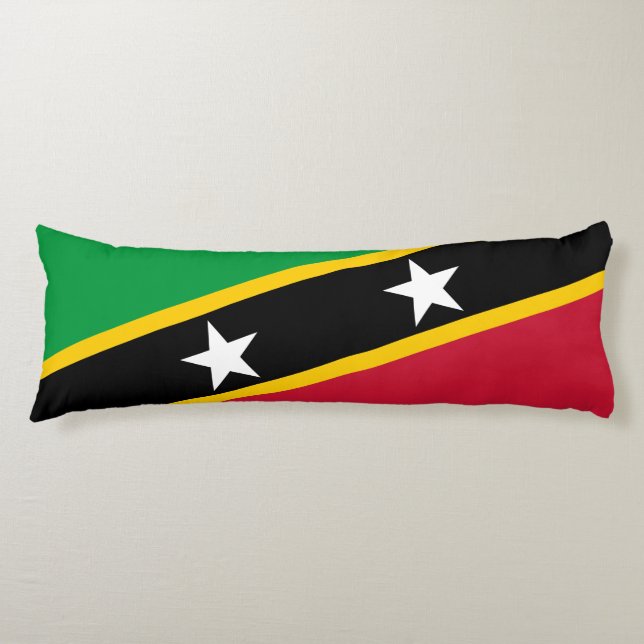 Saint Kitts och Nevis flagga Kroppskudde (Framsidan)