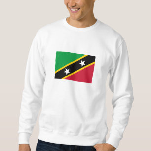 Saint Kitts och Nevis Flagga Lång Ärmad Tröja