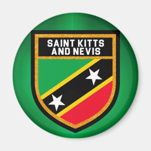 Saint Kitts och Nevis Flagga Magnet