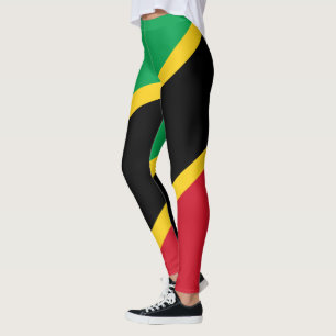 Saint Kitts och Nevis Flagga mönster Leggings