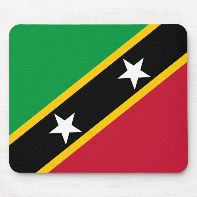 Saint Kitts och Nevis Flagga Musmatta (Framsidan)