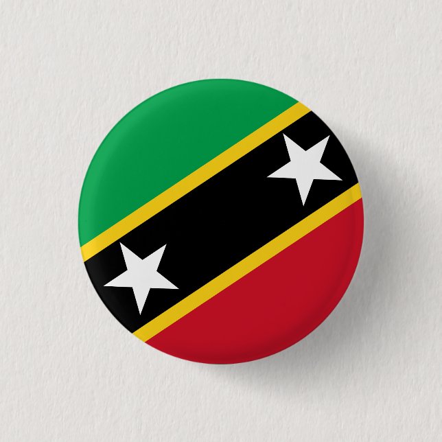 Saint Kitts och Nevis Flagga oberoende Västindien Knapp (Framsida)