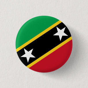 Saint Kitts och Nevis Flagga oberoende Västindien Knapp