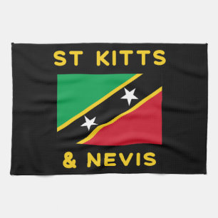 Saint Kitts och Nevis Flagga oberoende Västindien Kökshandduk