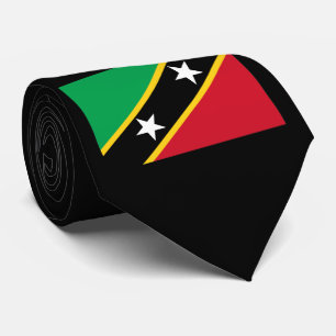 Saint Kitts och Nevis Flagga oberoende Västindien Slips