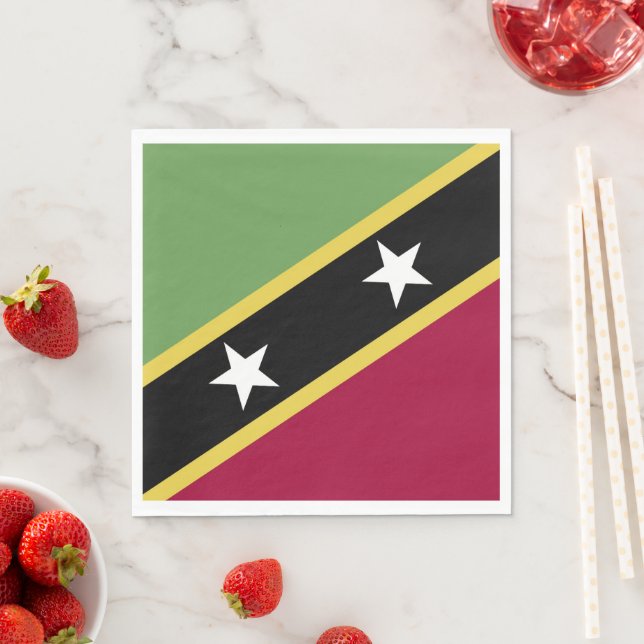 Saint Kitts och Nevis flagga Pappersservett (Insitu)