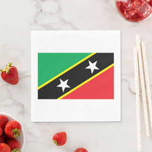 Saint Kitts och Nevis Flagga Pappersservett