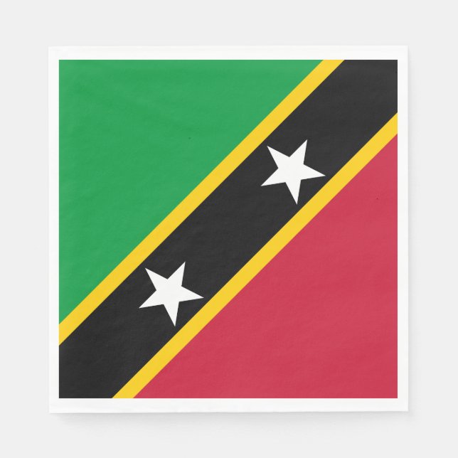 Saint Kitts och Nevis Flagga Pappersservett (Framsidan)
