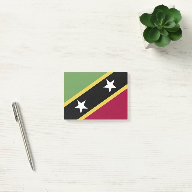 Saint Kitts och Nevis flagga Post-it Block (Kontor)