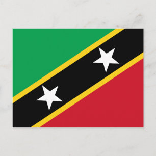 Saint Kitts och Nevis Flagga Postcard Vykort