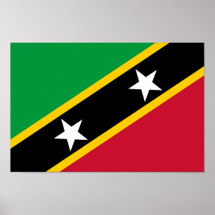 Saint Kitts och Nevis flagga Poster
