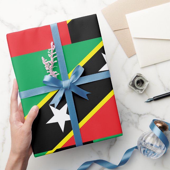 Saint Kitts och Nevis Flagga Presentpapper (Skapare uppladdad)