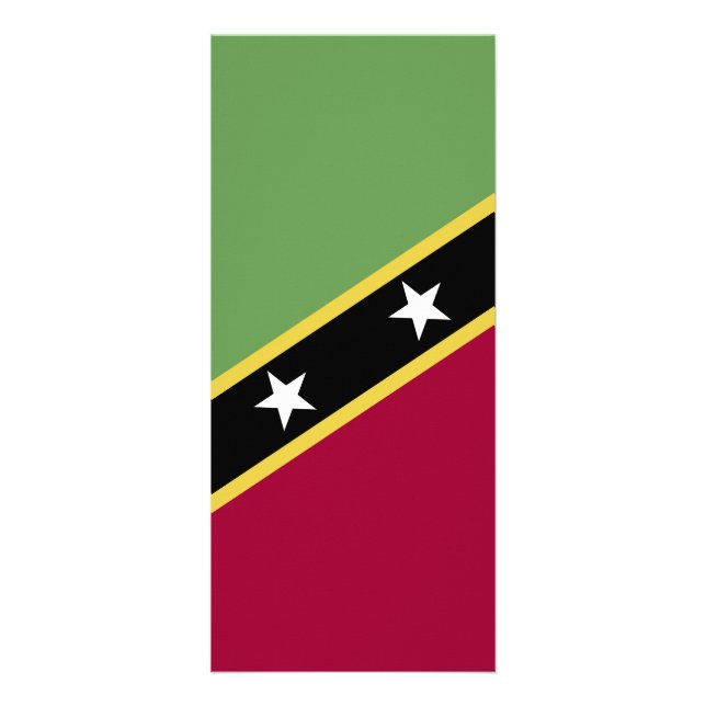 Saint Kitts och Nevis flagga Reklamkort (Framsidan)