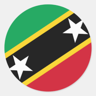 Saint Kitts och Nevis Flagga Runt Klistermärke