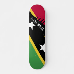 Saint Kitts och Nevis Flagga Skateboard Bräda 19,5 Cm
