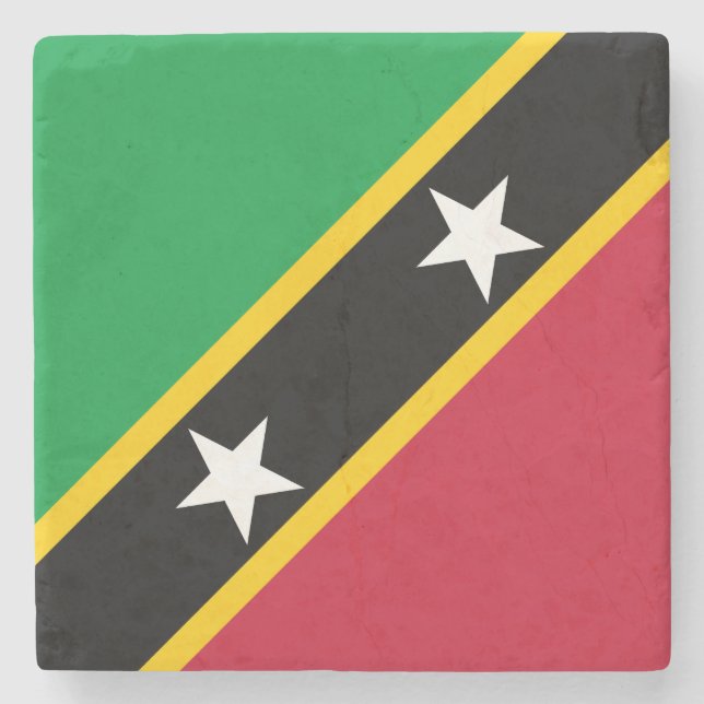 Saint Kitts och Nevis flagga Stenunderlägg (Framsidan)