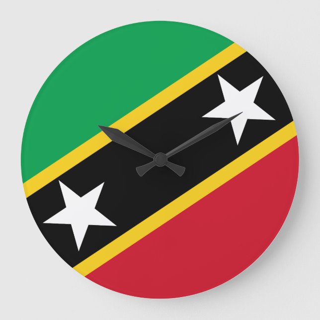Saint Kitts och Nevis Flagga Stor Klocka (Framsida)