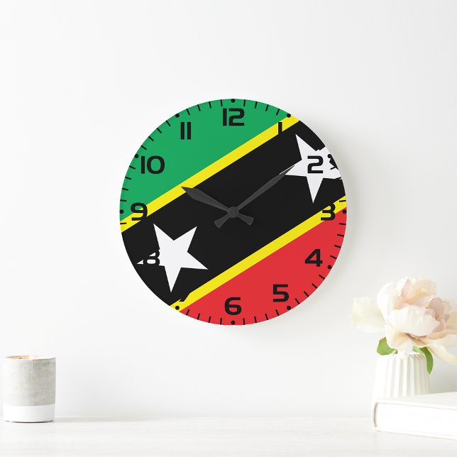 Saint Kitts och Nevis Flagga Stor Klocka (Skapare uppladdad)
