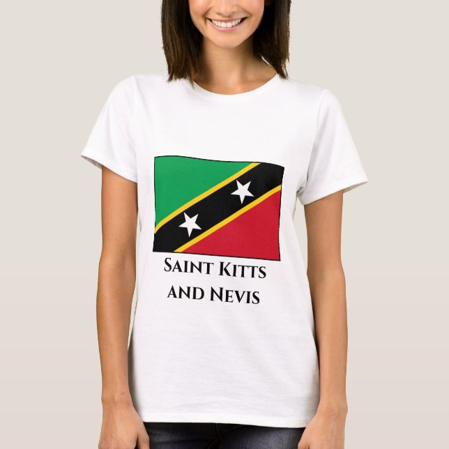 Saint Kitts och Nevis Flagga T Shirt (Framsida)