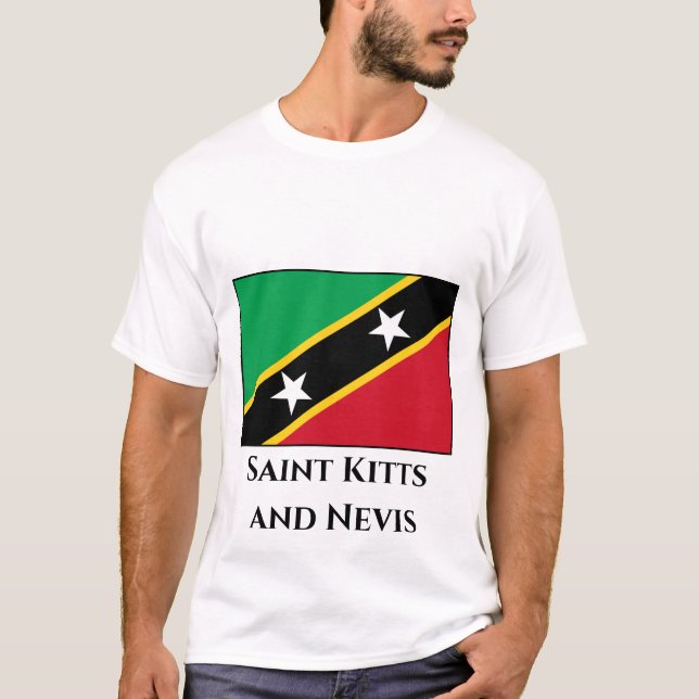 Saint Kitts och Nevis Flagga T Shirt (Framsida)