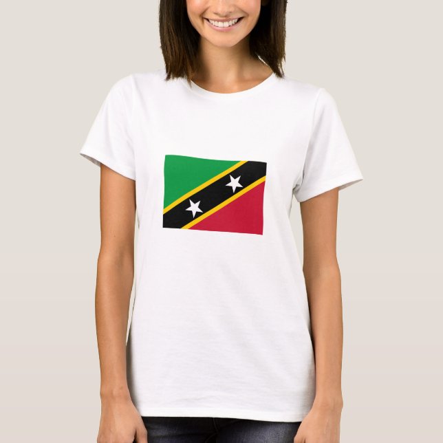 Saint Kitts och Nevis Flagga T Shirt (Framsida)