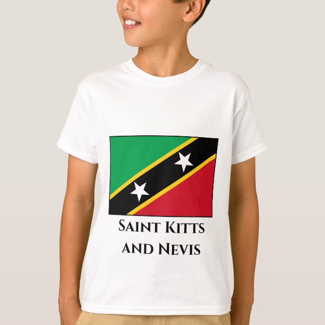 Saint Kitts och Nevis Flagga T Shirt (Framsida)