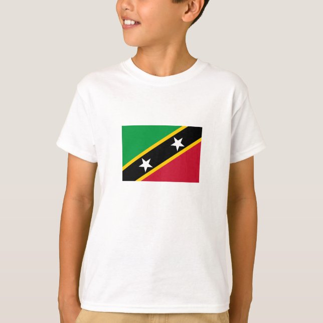 Saint Kitts och Nevis Flagga T Shirt (Framsida)