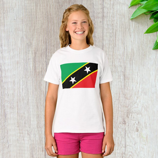 Saint Kitts och Nevis Flagga T Shirt (Skapare uppladdad)