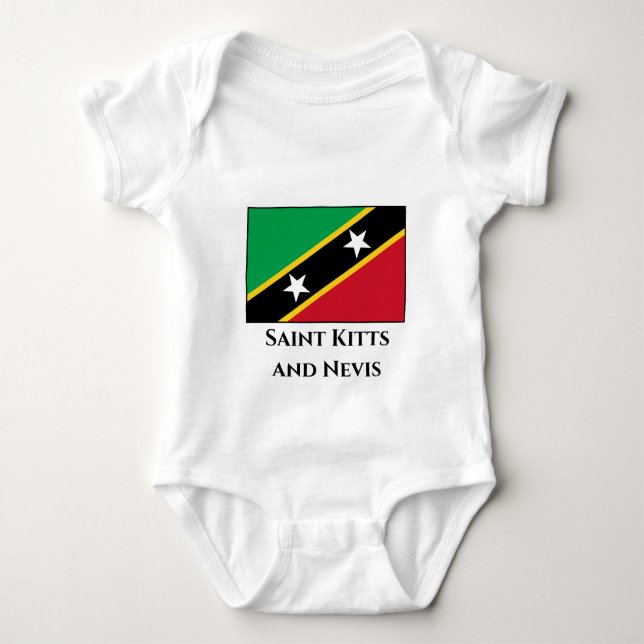 Saint Kitts och Nevis Flagga T Shirt (Framsida)