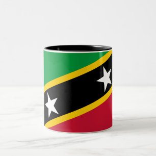 Saint Kitts och Nevis flagga Två-Tonad Mugg