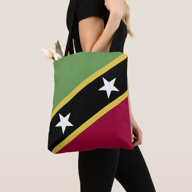 Saint Kitts och Nevis flagga Tygkasse (Närbild)