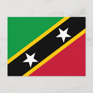 Saint Kitts och Nevis flagga Vykort