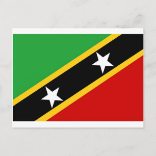Saint Kitts och Nevis flagga Vykort