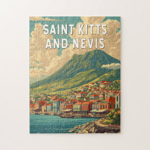 Saint Kitts och Nevis Illustration Resa Konst Pussel