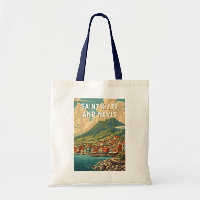 Saint Kitts och Nevis Illustration Resa Konst Tygkasse (Framsidan)